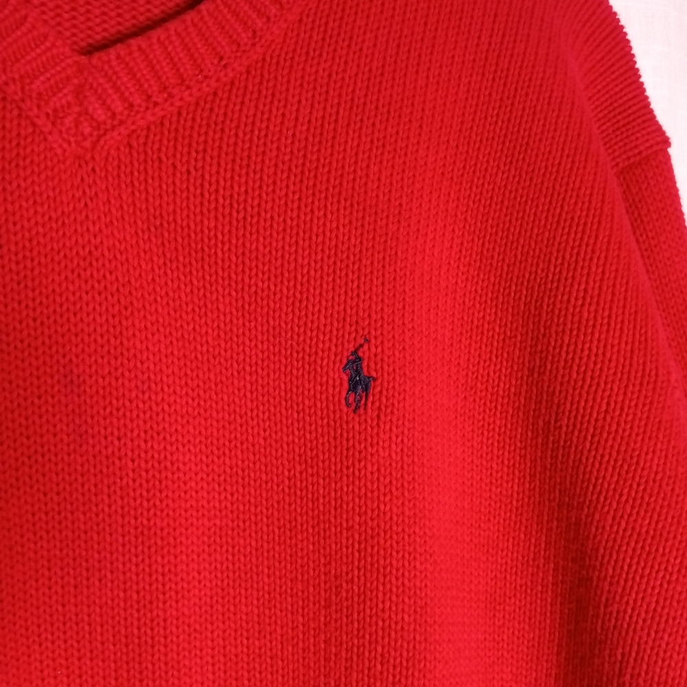 Ralph Lauren Polo Sport Cotton V-Neck Sweater - Picture 6 of 11